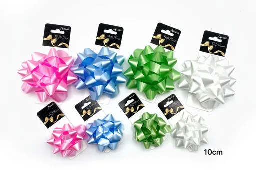 Gift Bows Satin 10cm Assorted Colours 24 Piece
