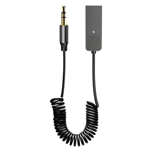 Aux to Bluetooth Adapter for Car,USB Bluetooth 5.2 Receiver with 3.5mm Audio Jack kit with Built-in Microphone Aux Input