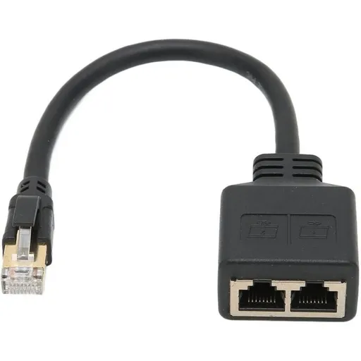 RJ45 Splitter Adapter 1 to 2 Port CAT8 Network Ethernet Splitter for Home Office