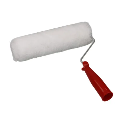 Paint Roller Set, Roller Brush with Tray for Walls Cabinets Furniture and DIY Painting, Reusable Tool, White