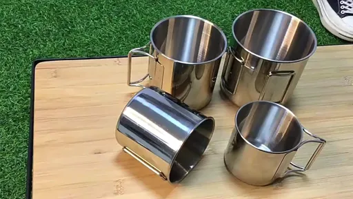 SUS304, outdoor cup set, camping cups, stainless steel cups, outdoor drinking vessels, mesh storage bag, Australian camping gear, family camping cups, stainless steel tumblers, picnic cups