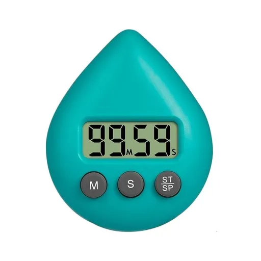Silent Non-Ticking Battery Operated Shower Timer, Waterproof Digital Timer, Small Size Cute Timer with Cute Hook (Green)