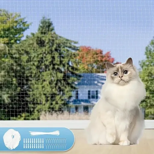 Cat protection net 1 pack, balcony and window safety net for cats, with Oral-B compatibility, 10X3M