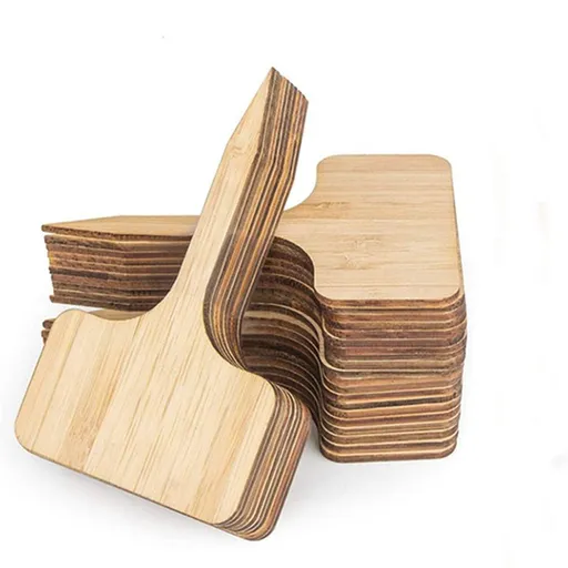 20 Pieces Wooden Cheese Markers for Charcuterie Board Reusable Cheese Labels Markers T Type Cheese Name Tag for Wedding, Birthday