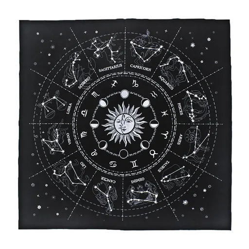 Tarot Special Tablecloth Soft Flocking Tablecloth Divination Card Tablecloth