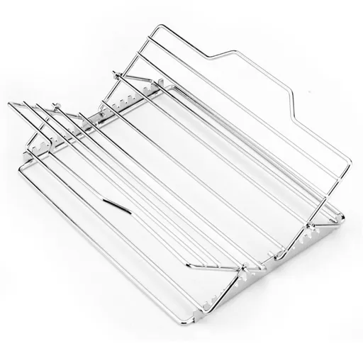 Adjustable Roast Rack Nickel-plated, 11 inches, Silver Adjustable Turkey Roasting Rack, Poultry Rack for Smokers and Grills, Chicken Roasting Rack,