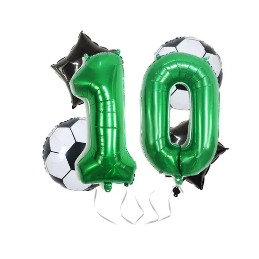32 Inch Green Soccer Balloons 5 Pieces Set World Cup Birthday Party Decoration - 10