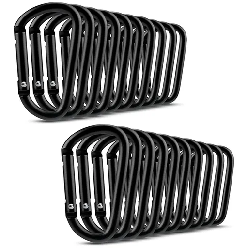 20 pcs Small Carabiners, Multifunctional Aluminum D-ring Clips_max