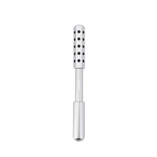 Silver Germanium Stone Facial Roller - Uplifting & Sculpting Beauty Massager for Face and Body