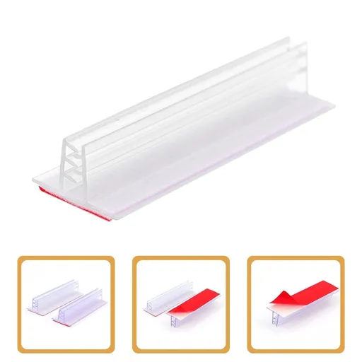15Pcs Self Adhesive Sign Holder Stand Transparent PVC Display for Counter and Poster Boards