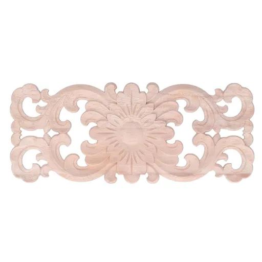 Wooden Appliques DIY Production Exquisite Carving Vintage Style Environmental Decorative Wood Appliques