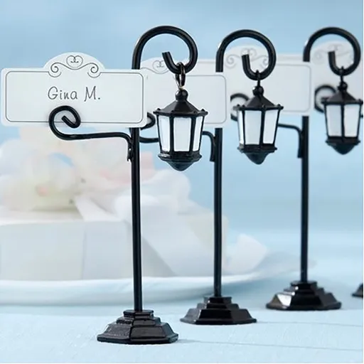 6PCS Street Lamp Labeling Cards for Reminders,Weddings Place Cards, Food Signs, Party Supplies, Table Numbers, and Special Event Decoration