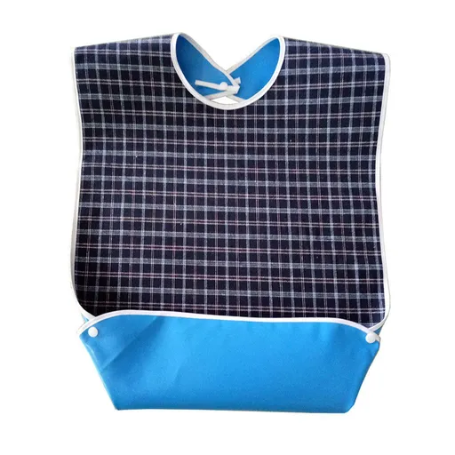 Adult Reusable Elderly Seniors Eating Cloth Protector Disability Aid Apron Adult - Waterproof Mealtime Bib for Elderly