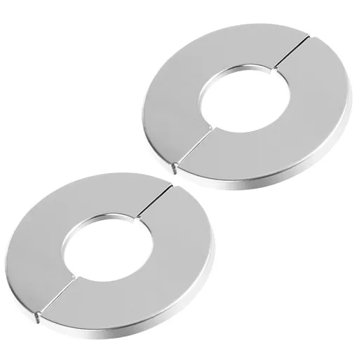 Plated Stainless Steel Decorative Caps for Wall and Split Flanges, 2 Pieces, and Stylish