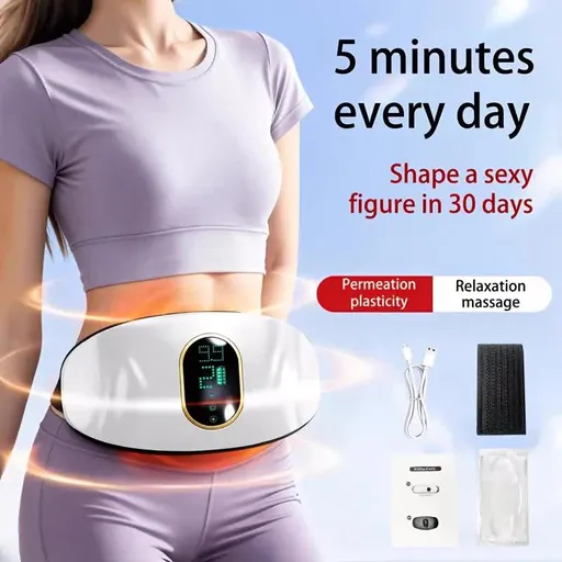 Portable multi-functional abdominal and leg massager, USB-powered rechargeable lithium battery, 36V voltage, 5 minutes daily, shaping, core strengthening, slimming waist, postpartum recovery, ideal gift for women.