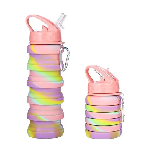 Collapsible Water Bottle Reusable Silicone Folding Bottle for Hiking Camping Sports Travel