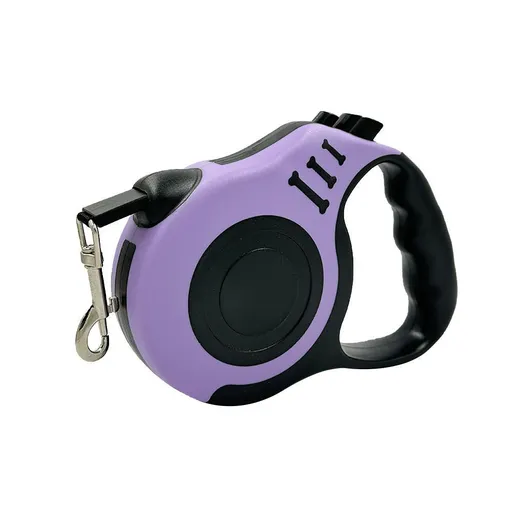 Purple 5m Premium Retractable Dog Leash | Christmas Regal Long Walk Gift | Upgraded Automatic Extendable Pet Leash Blister Card Pack