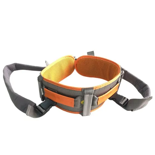 Upgraded Buckle Gait Belt with Detachable Leg Straps Medical Transfer Belt Lift Belt for Elderly & Disabled Stairlift Patients Senior Walking Assistance Disability Aids (Orange)