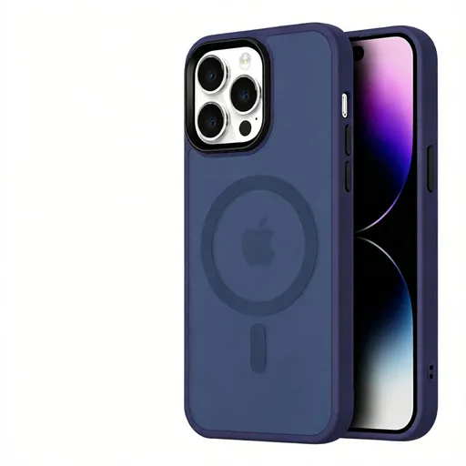 Matte Sandblasted Anti-Drop Phone Case - Soft Silicone Skin Feel Cover for iPhone - Shockproof Protective Case with Camera Protection - Royal Blue for iPhone 13 Pro Max