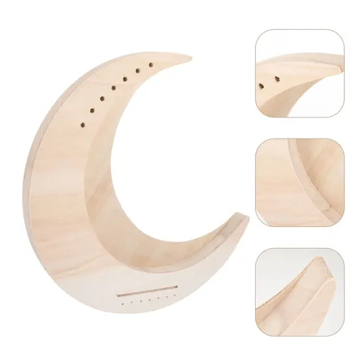 Wooden Lyre Harp Beige Beginner Musical Instrument Unfinished Surface