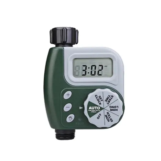 Single-Outlet Hose Watering Timer, 1 Outlet, Green-Sprinkler Timer Water Timer for Garden Hose, Programmable Hose Timer