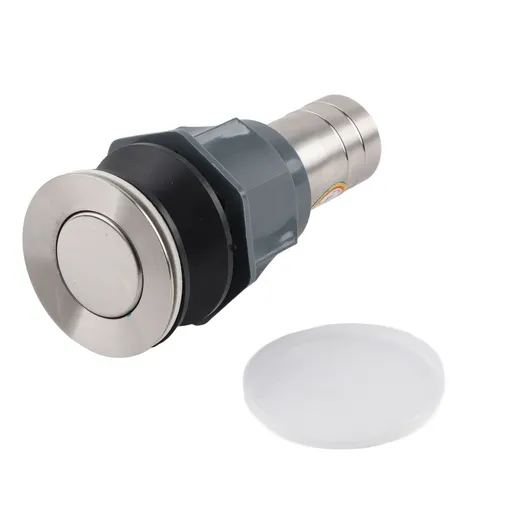 No Glue Stainless Steel Basin Drain Sink Drain Stopper NonOverflow Bathroom Hardware