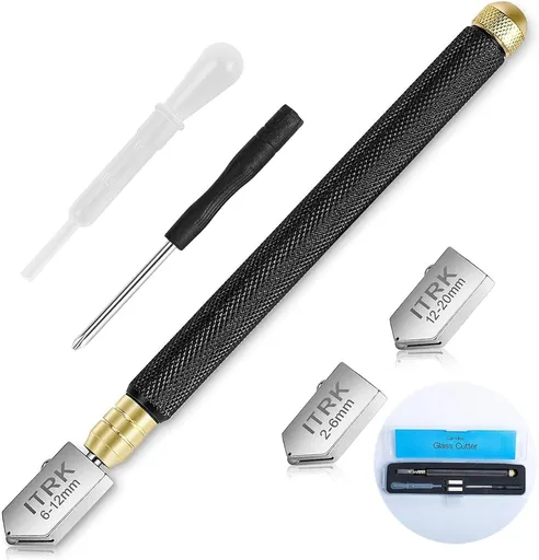 Glass Cutter Upgrade Tool Pencil Style Oil Feed Carbide Tip for Glass Cutting 2mm-20mm