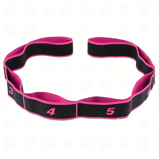 Qz.e Resistance Band Cotton Latex 90cm Eight grid tension belt [pink]