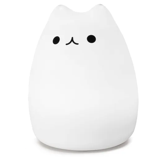Gifts for Women Teen Girls Baby, Night Lights for Kids Bedroom, Cute Christmas Kitty Silicone Nightlights for Children Toddler.