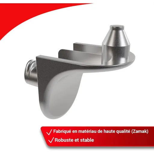 50 pcs Double Tenon Corner Brace Shelf Brackets - 5Mm Safety Shelf Brackets - Nickel Plated Zamak Shelf Support