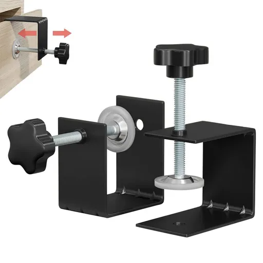 2 pcs Cabinet Hardware Jig Drawer Front Installation Clamps Cabinet Door Handle Jig for Woodworking Installing Cabinets