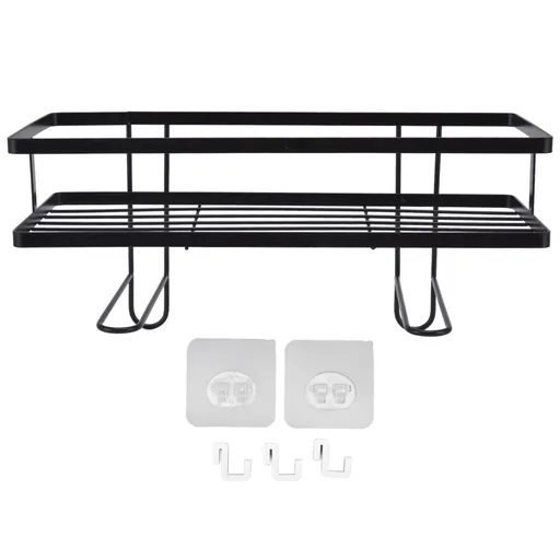 Bathroom Over The Toilet Storage Shelf Space Saver Punch Free Bathroom Storage OrganizerBlack