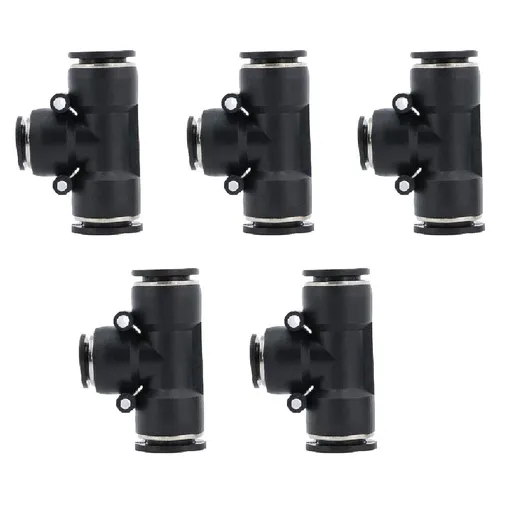 Push to Connect Air Fitting, 12mm Tube OD Pneumatic Tee Union Fitting Push Lock(Pack of 10)