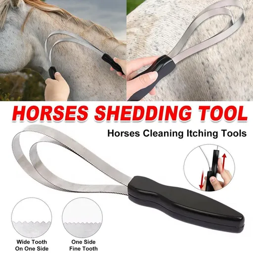 Horse Sweat Scraper Serrated Grooming Tool For Cleaning And Shaving Harness