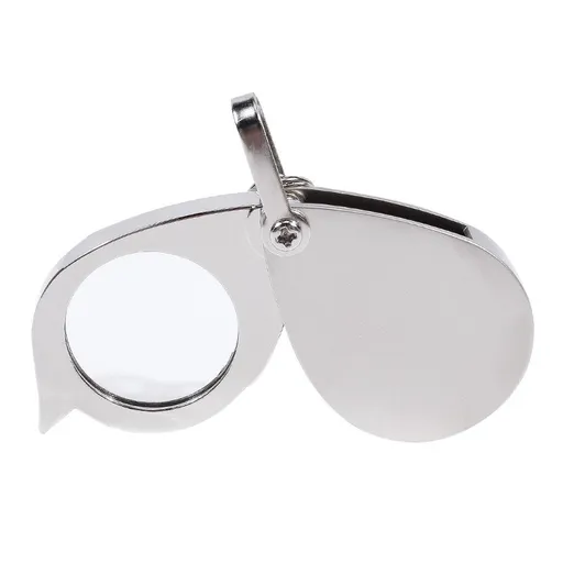 Pocket Magnifying Glass 10X Jewelers Loupe Magnifier Small Magnify Glasses Keychain Jewelers Loop for Apply to Reading Science