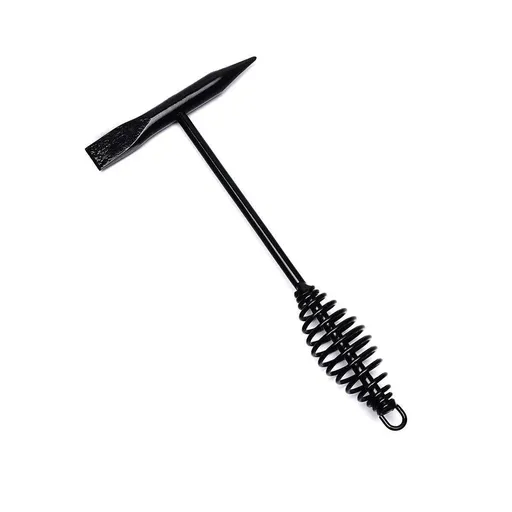 Welding Chipping Hammer Spring Handle Hold Heart Cleaning Harden DIY Metal Black - 250g