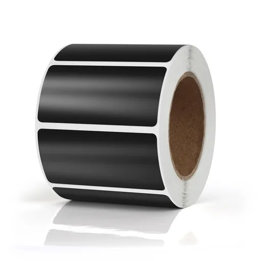 Black Rectangle Stickers 2 x 1 Inch Color Coding Labels Vinyl Roll Self-Adhesive Waterproof Removable 700 PCS