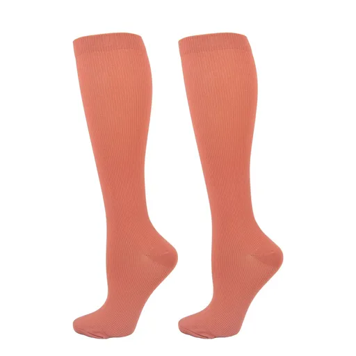 Flat Panel Brick Red Compression Calf Socks Size XXL (43-46) | Christmas Wide Calf Retro Gift | Plus Size Brick Red Compression Socks for Big Size Wear
