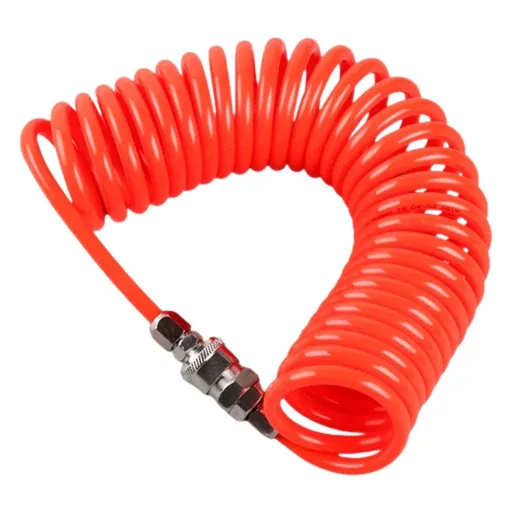 Air Hose Part with Connector for Compressor Air Tube Red Stainless Steel 1Set