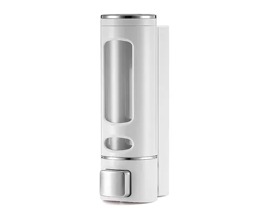 400ml Liquid Soap Dispenser Sturdy Press Type Wall Mounted Hand Wash Soap Dispenser for Bathroom-White