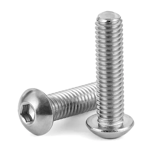 10pc Button Head Socket Cap Screws Bolts, Stainless Steel , Full Thread, Bright Finish,Bright Finish