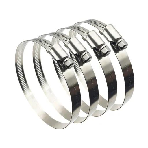 4" (Diameter) Adjustable 304 Stainless Steel Duct Clamps Hose Clamp Pipe Clamp Air Ducting Clamp worm drive hose clamps