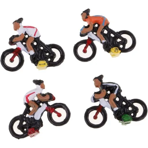 12pcs 1:8 Colorful Cyclist Figures, Model Trains Architectural HO People for Miniature Scenes, Diorama Building