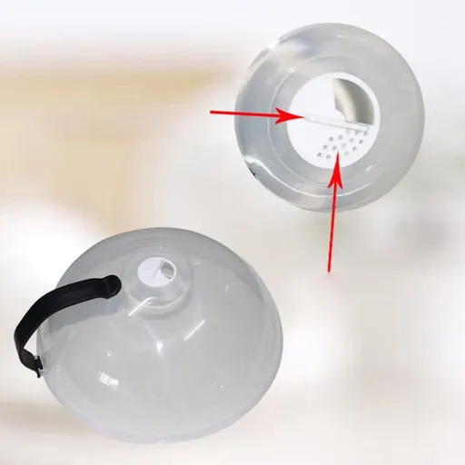 Food Cover for Microwave Oven Black PP Sealing 1Pcs for Kitchen Use