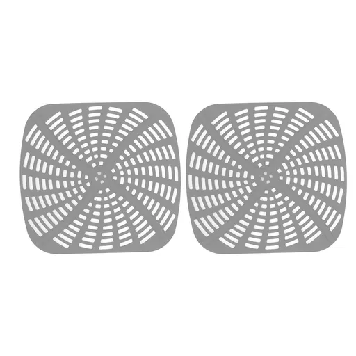 2pcs Fryer Reusable Silicone Fryer Liner Scratch Resistant Silicone Liner Mat for Ninja Foodi AG301 Fryer Grey