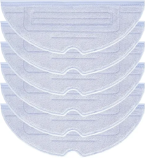 6 Pcs Mop Cloth Pad or S7 / S7+ / S7 MaxV / S7 MaxV Plus / S7 MaxV Ultra / S7 Pro Ultra / S8 / S8+ Robot Vacuum Microiber VibraRise Mopping Pad Replacement Accessory (Blue Gray).