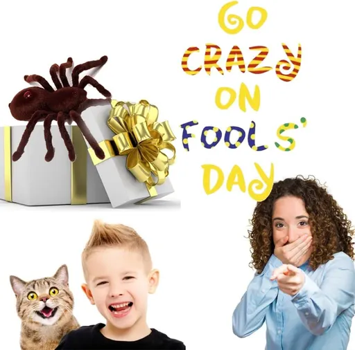 Gift for Family Cats Dogs Remote Control Spider for Prank Or Trick Gags & Practical Surprise Joke Toys Halloween April Fools' Day