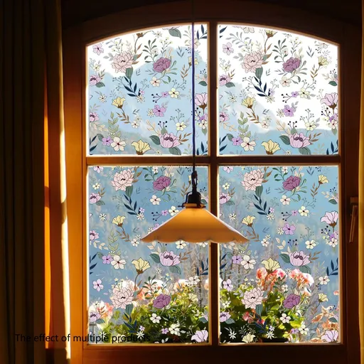Fresh and Retro, Minimalist Flowers, Vines, Window Stickers, Glass Stickers, Electrostatic Stickers, Home Decoration Stickers