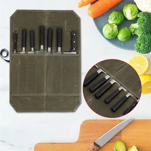 Knife Roll,Chef Knife Roll Bag,Kitchen Knife Storage Case,Chef Tools Protector,Culinary Knife Bags,Travel Tool Roll Pouch