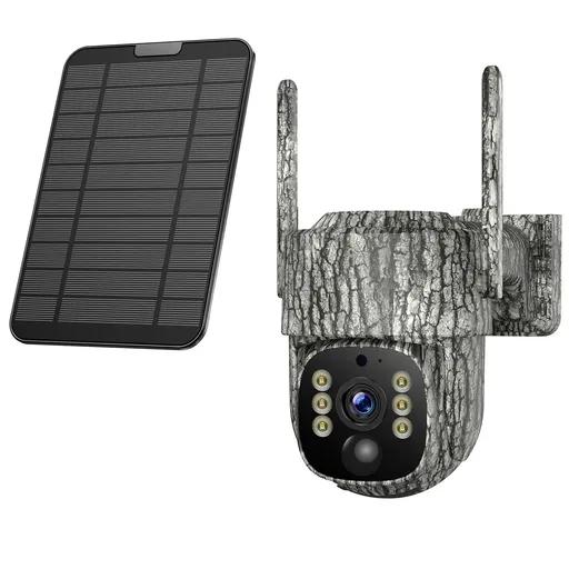 4G Solar Trail Camera in Black with 2.5K Resolution and Live Monitoring